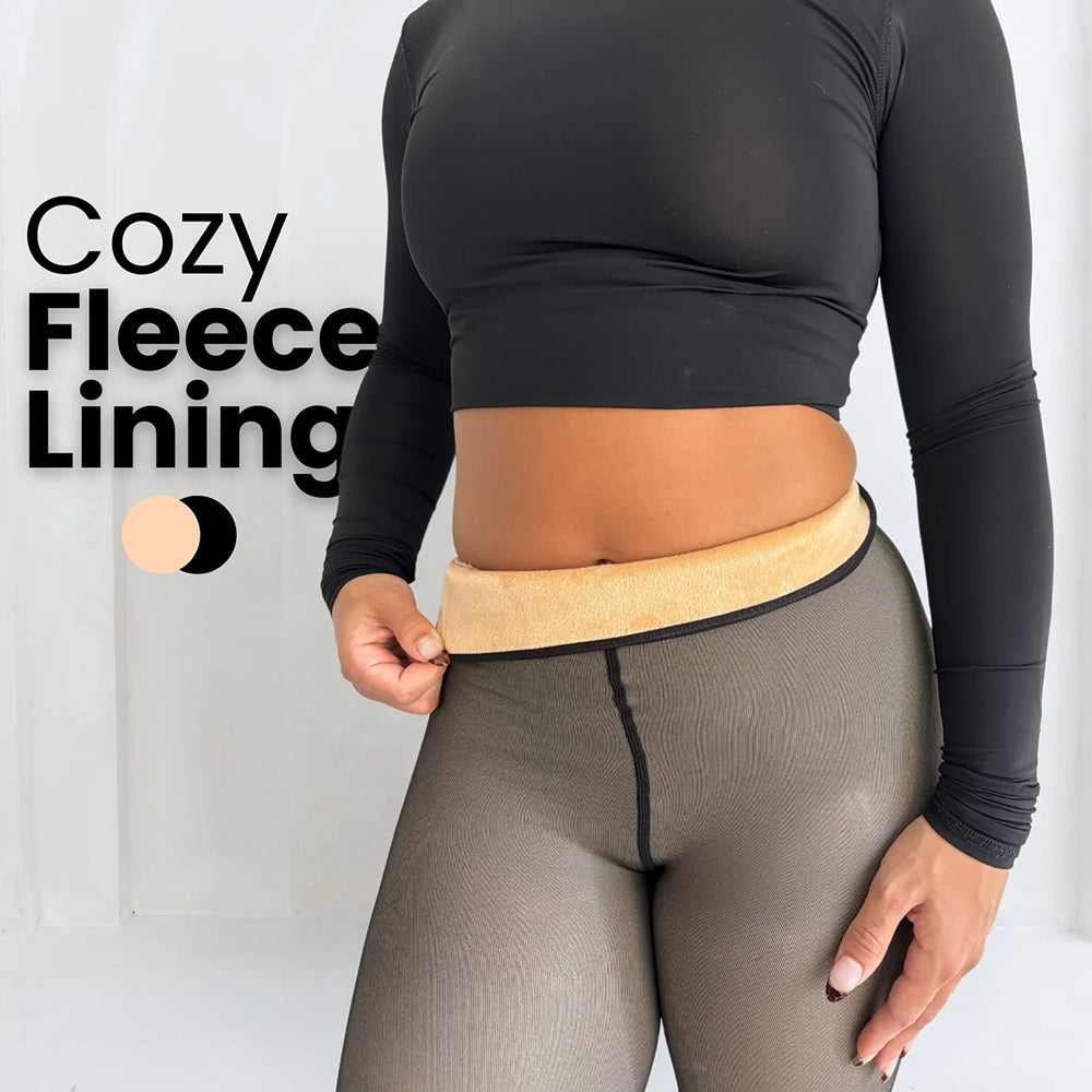 Shapedly Translucent Fleece Lined Tights