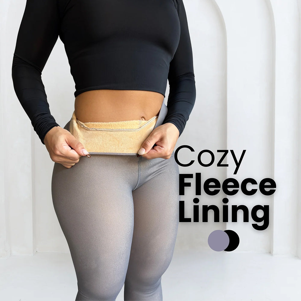 Shapedly Translucent Fleece Lined Tights