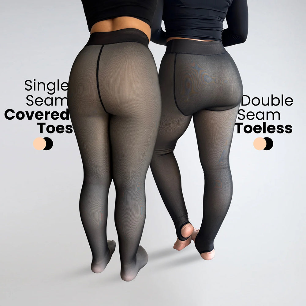Shapedly Translucent Fleece Lined Tights
