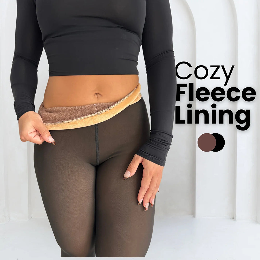 Shapedly Translucent Fleece Lined Tights