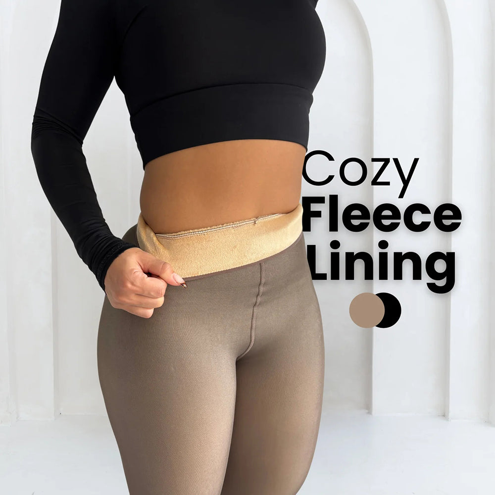Shapedly Translucent Fleece Lined Tights